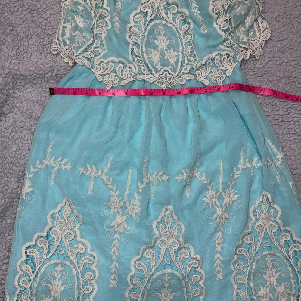 Blue Lace Dress Size Large. Like new condition